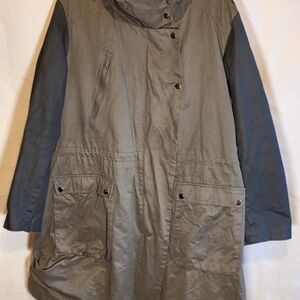 Lane Bryant Olive and Black Utility Jacket